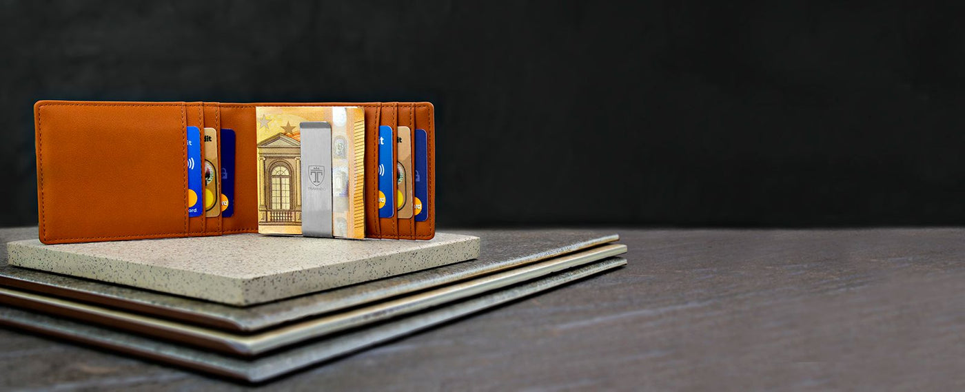 geldbeutel männer geldklammer slim portemonnaie geldbörse herren kaufen brieftasche portmonee portmonaise Geldtasche herrengeldbeutel herrengeldbörse geldscheinklammer geldclip RFID Wallet Geschenk schwarz klein Geschenk travando karten