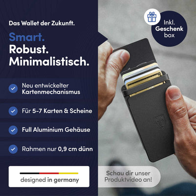 SLYDE Aluminium Kartenetui mit RFID Schutz