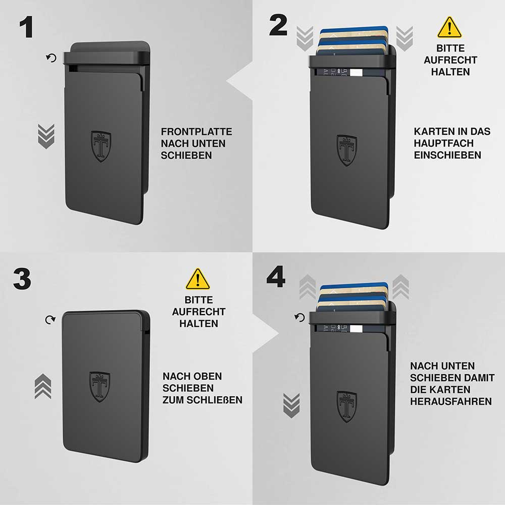 SLYDE Aluminium Kartenetui mit RFID Schutz