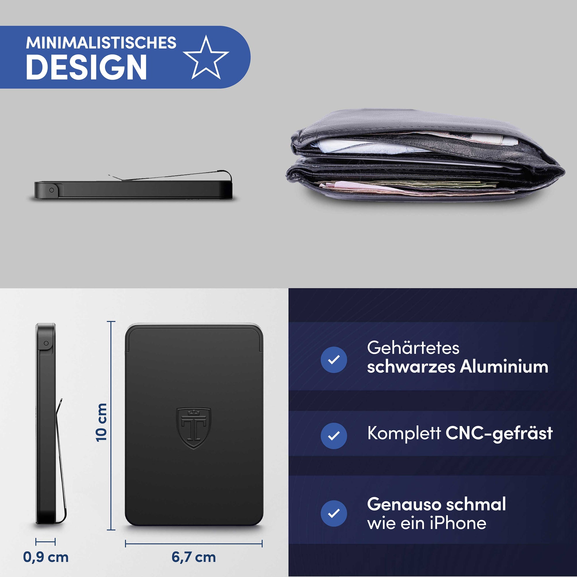 SLYDE Aluminium Kartenetui mit RFID Schutz