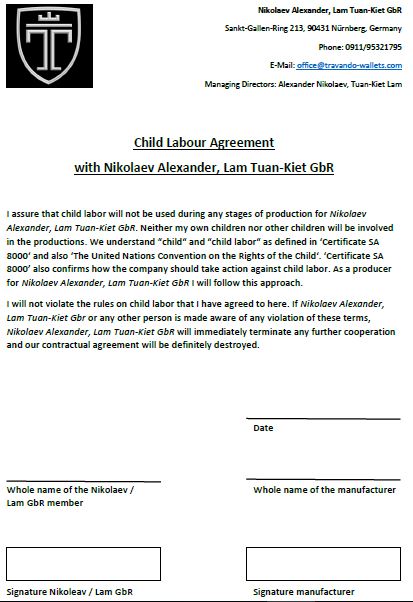 Vereinbarung gegen Kinder und Zwangsarbeit