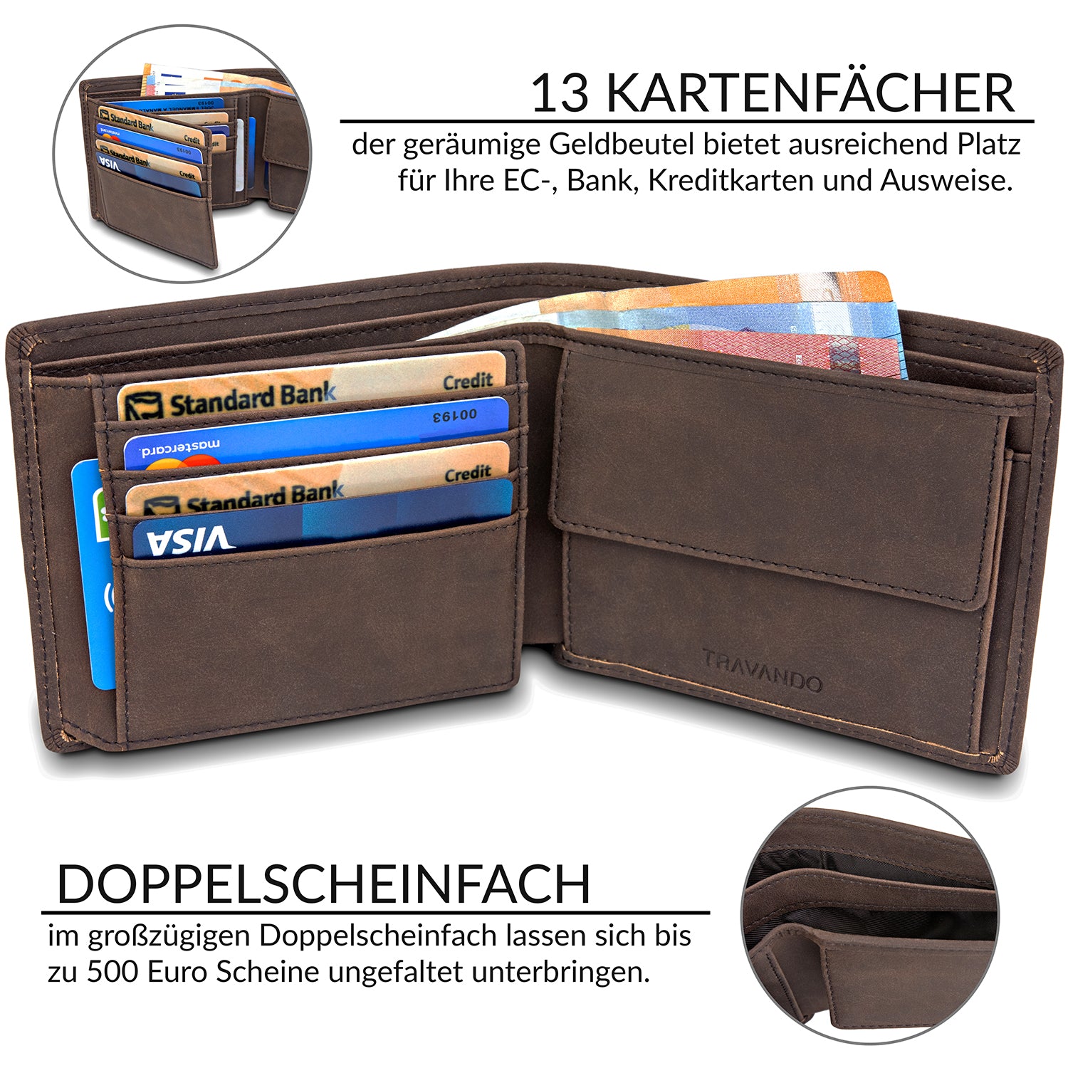 Klassische Geldbörse MADRID (B-Ware)