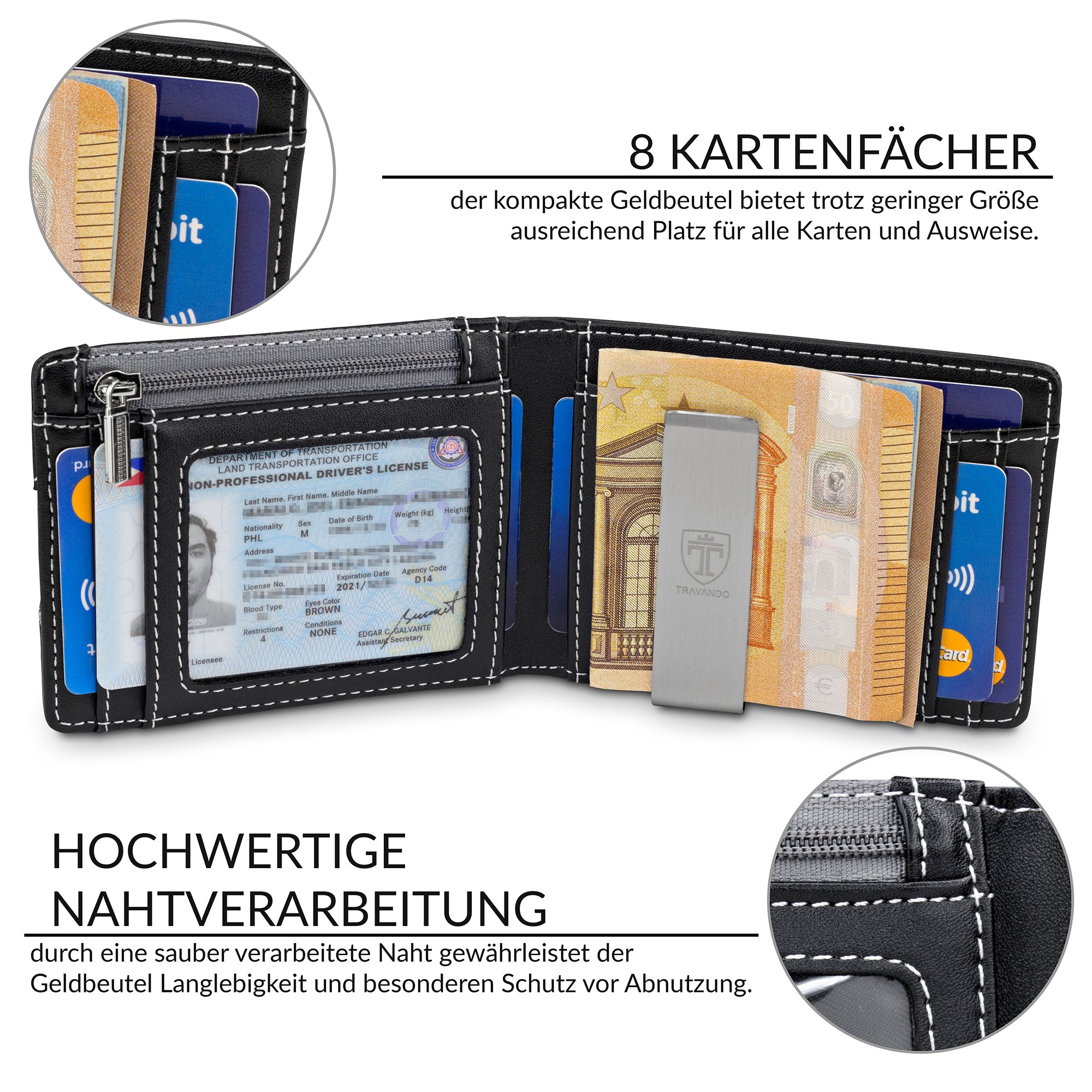 Geldbörse mit Geldklammer DUBAI (B-Ware)