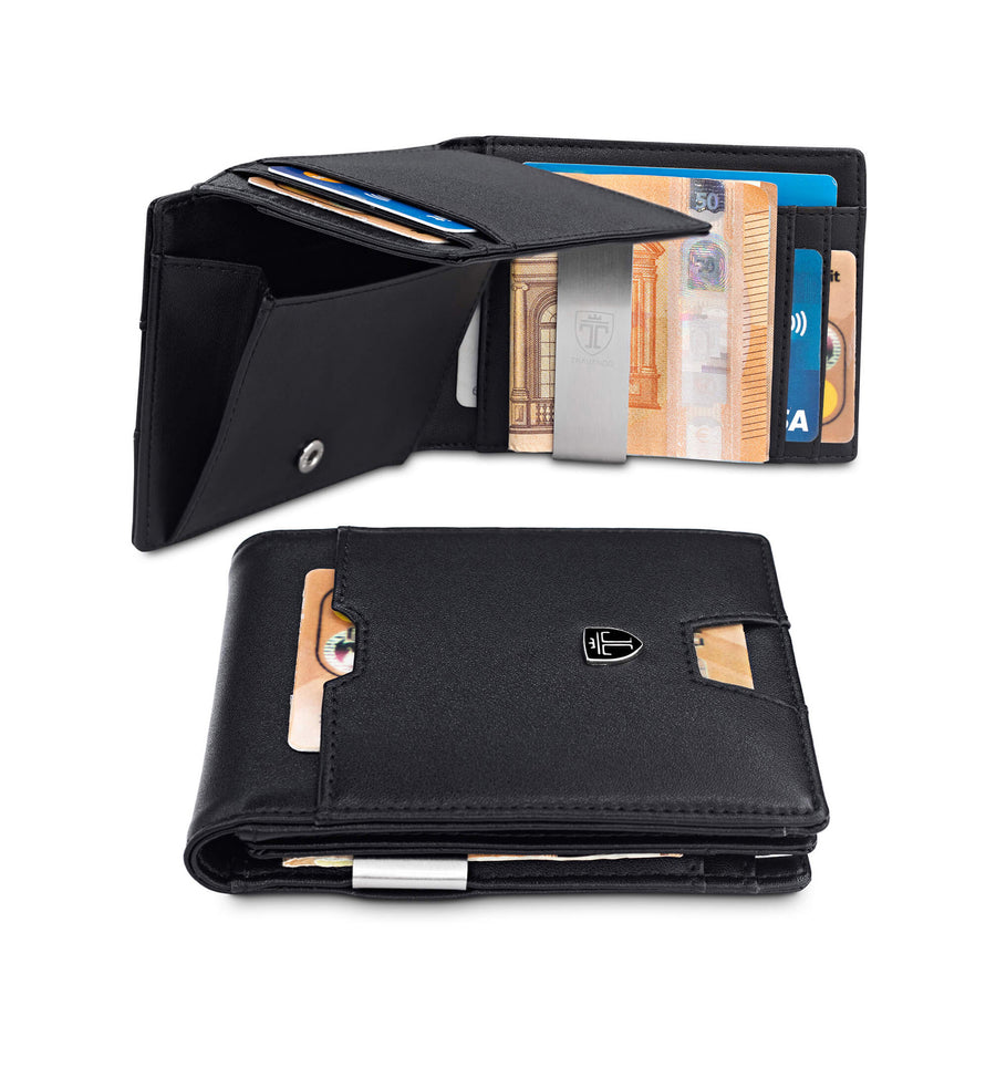 Geldbörse mit Geldklammer HELSINKI (schwarz)