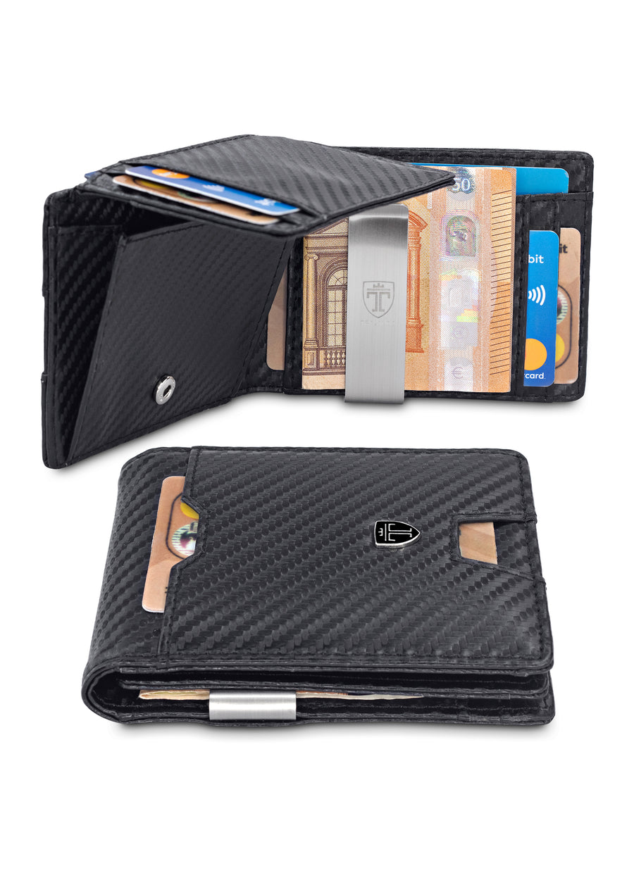 Geldbörse mit Geldklammer HELSINKI (carbon) (B-Ware)